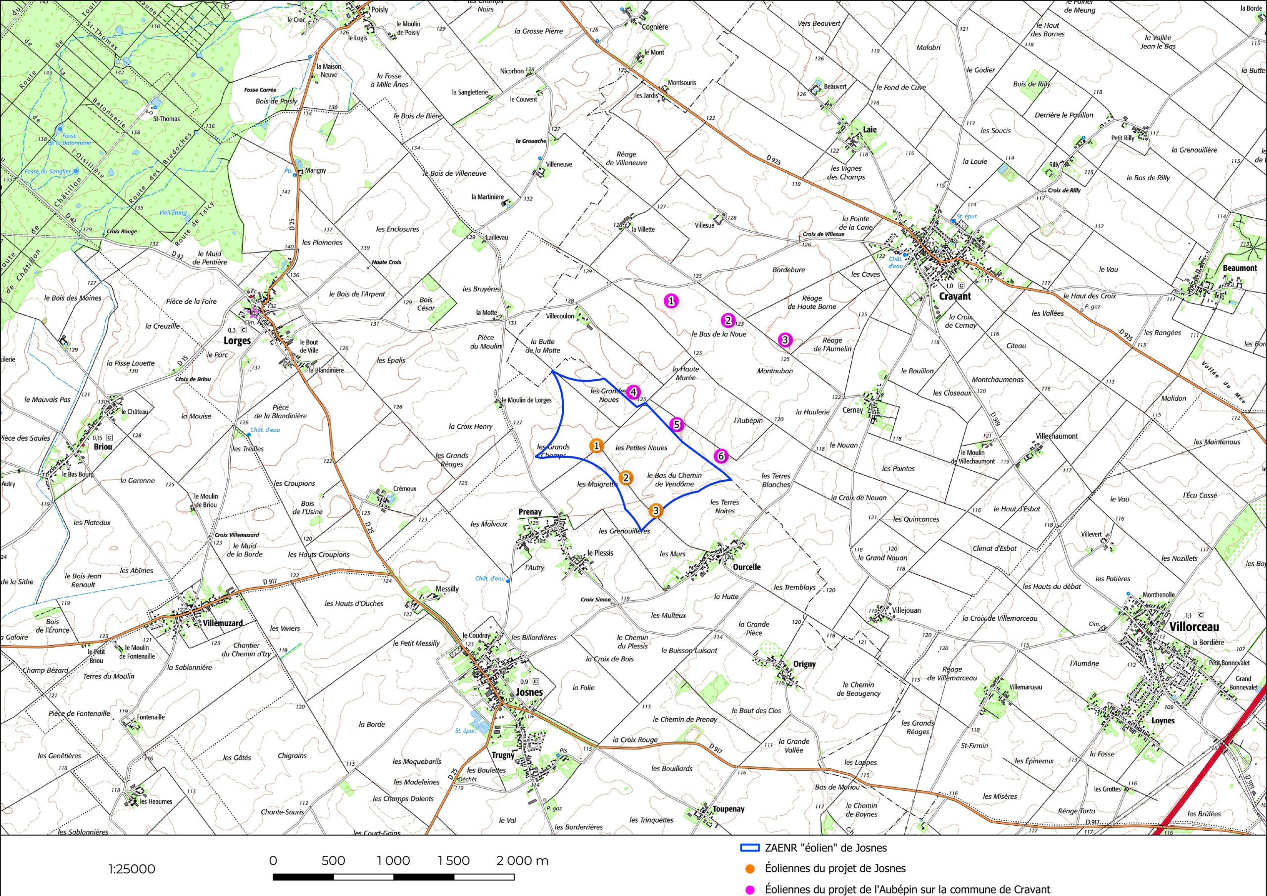 LA ZONE D’IMPLANTATION POTENTIELLE DES ÉOLIENNES